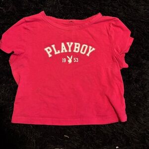 PLAYBOY Red Tee with Logo